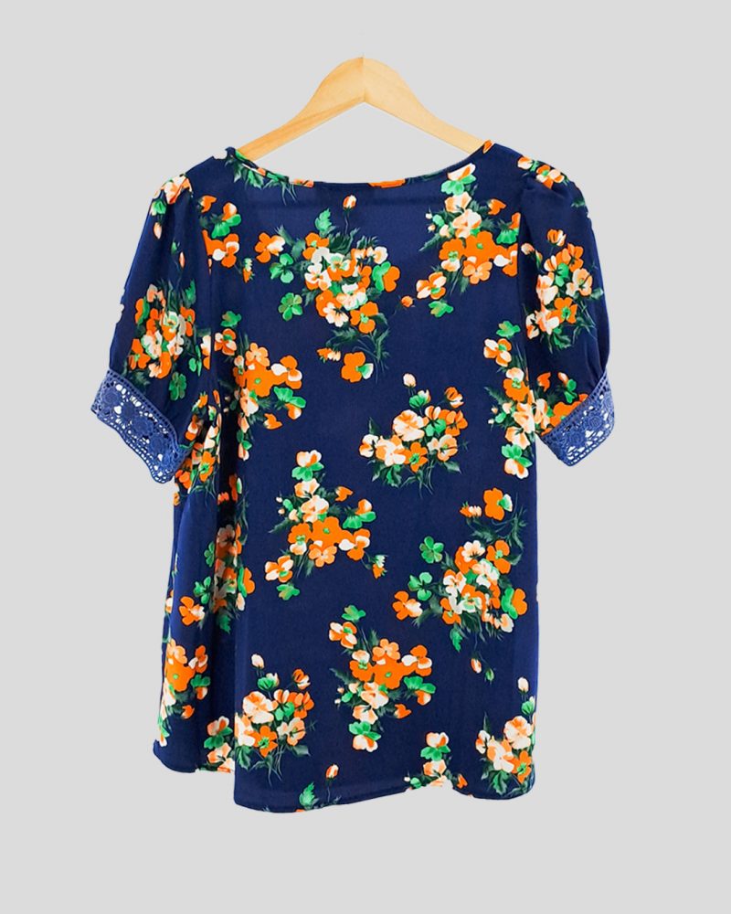 Blusa Manga Corta Marca Internacional de Mujer Talle M