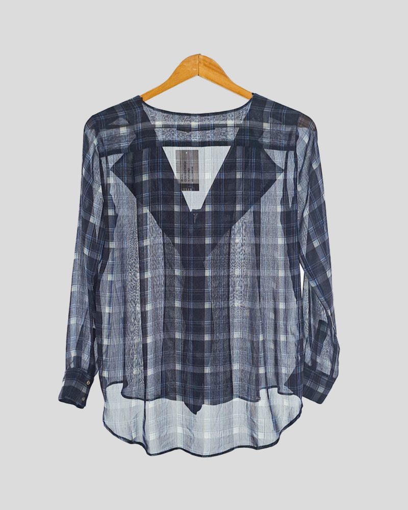 Camisa Manga Larga Liviana Mujer Zara de Mujer Talle S