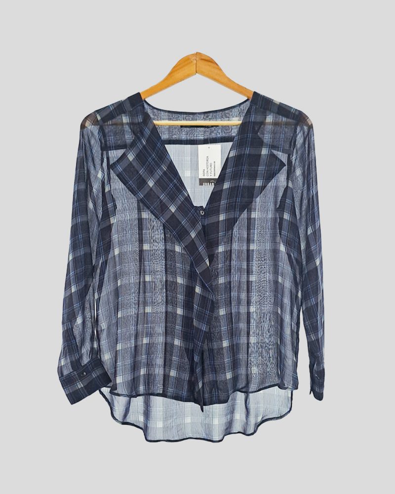 Camisa Manga Larga Liviana Mujer Zara de Mujer Talle S