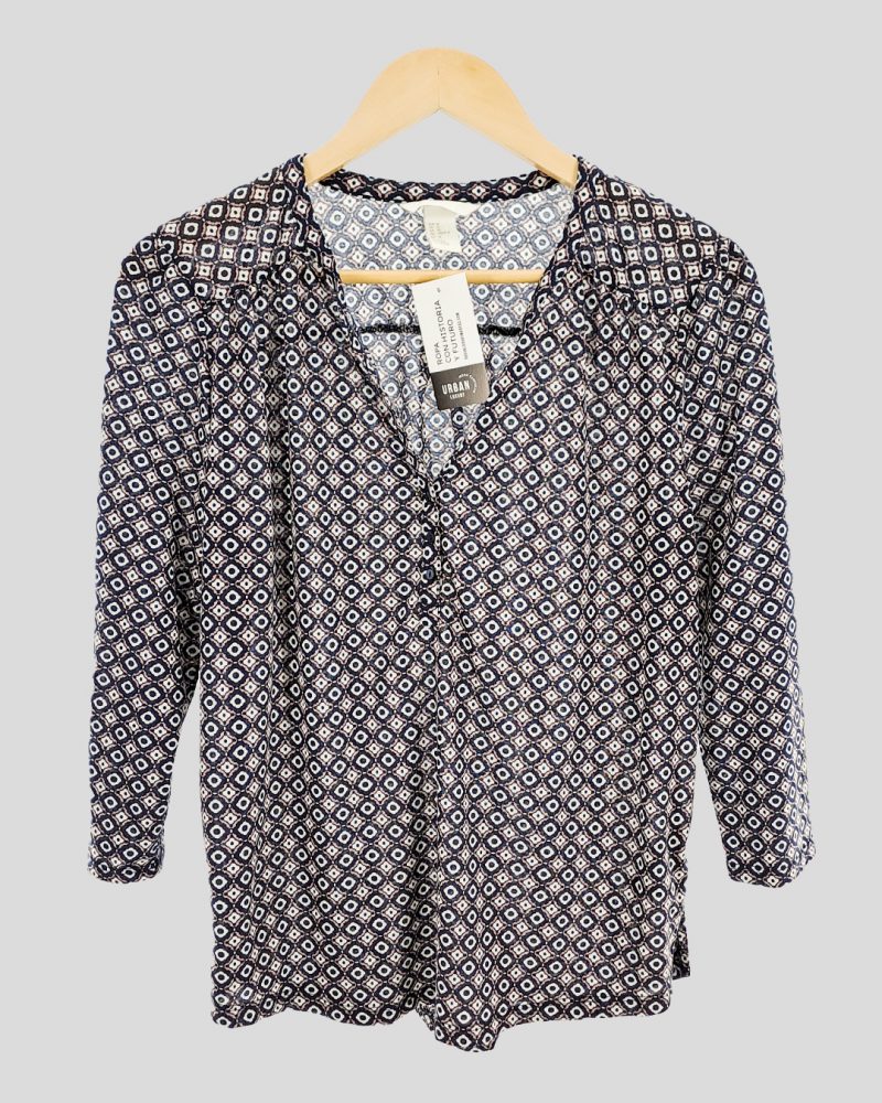 Blusa Manga Larga Liviana H&M de Mujer Talle M