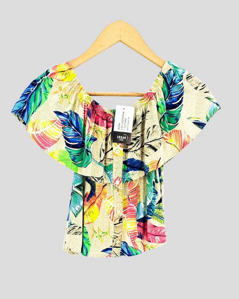 Blusa Manga Corta Zhoue de Mujer Talle M