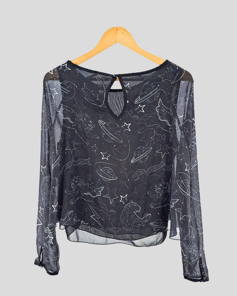 Blusa Manga Larga Liviana Jazmin Chebar de Mujer Talle 42