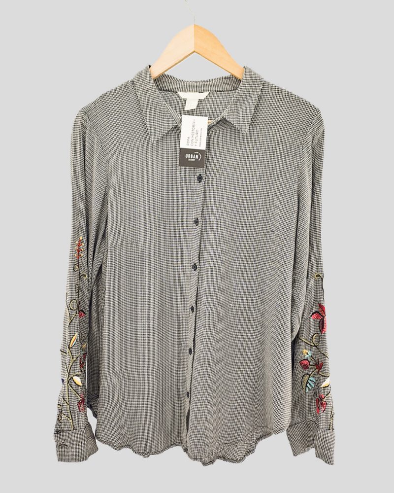 Camisa Manga Larga Liviana Mujer H&M de Mujer Talle 44