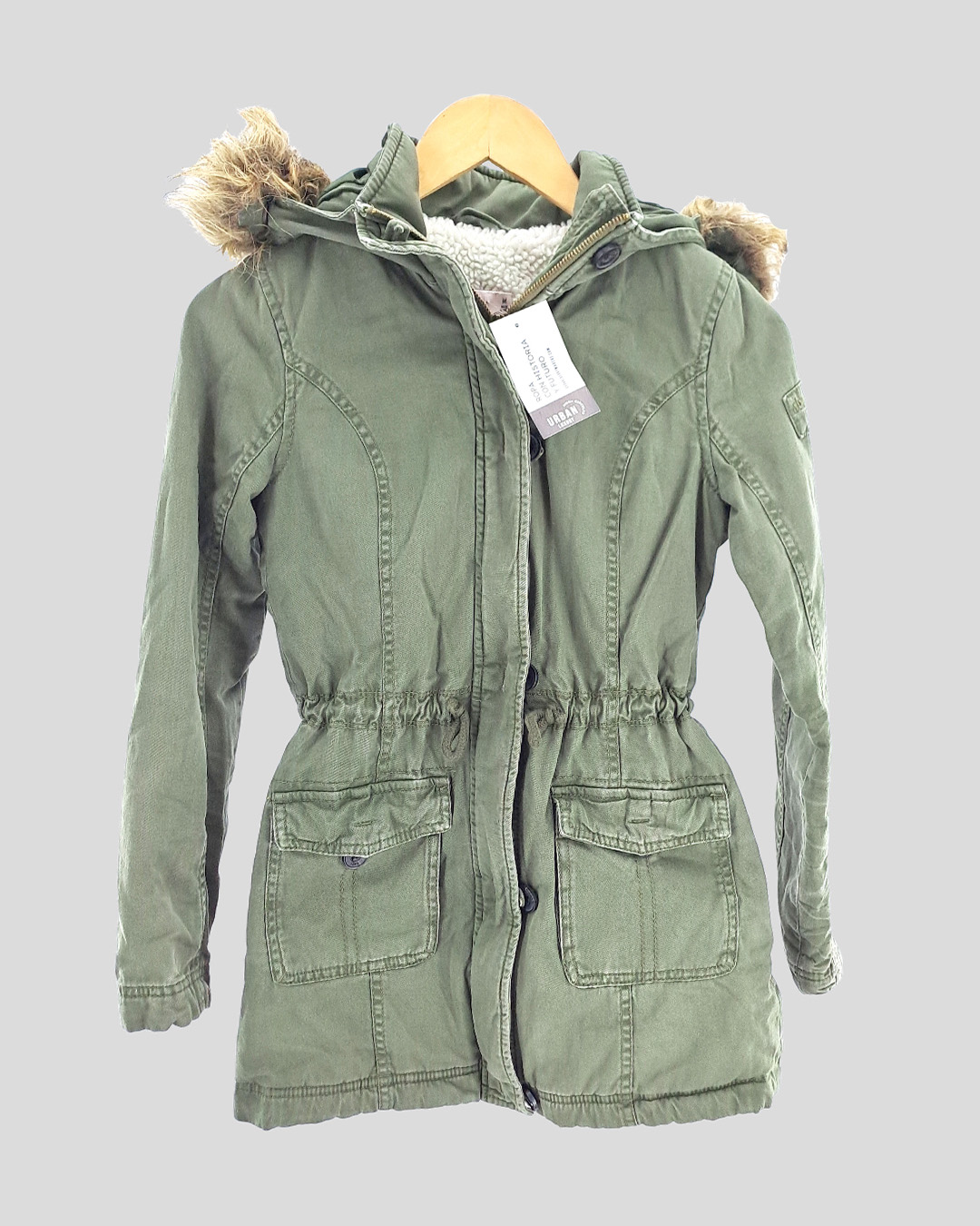 Parka verde chica hotsell