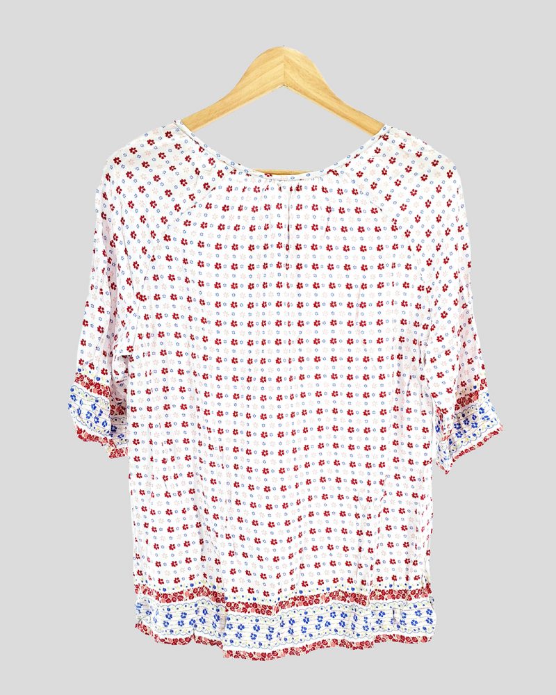 Blusa Manga Larga Liviana Marca Nacional de Mujer Talle 42