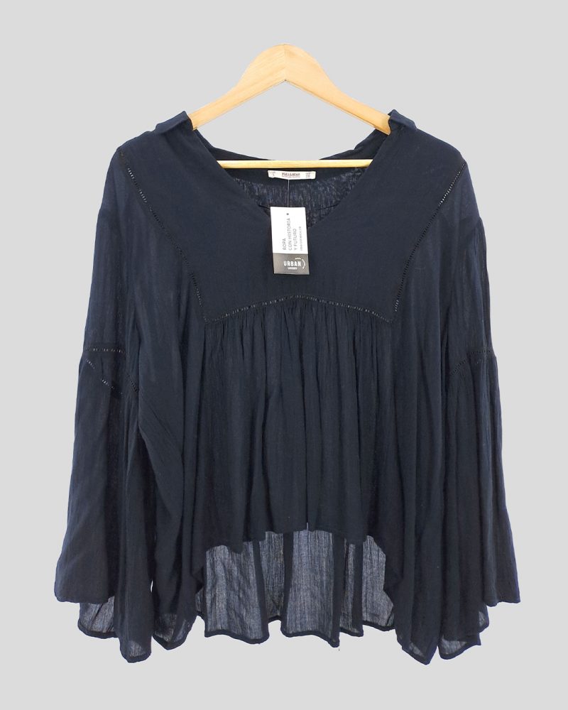 Blusa Manga Larga Liviana Pull & Bear de Mujer Talle L