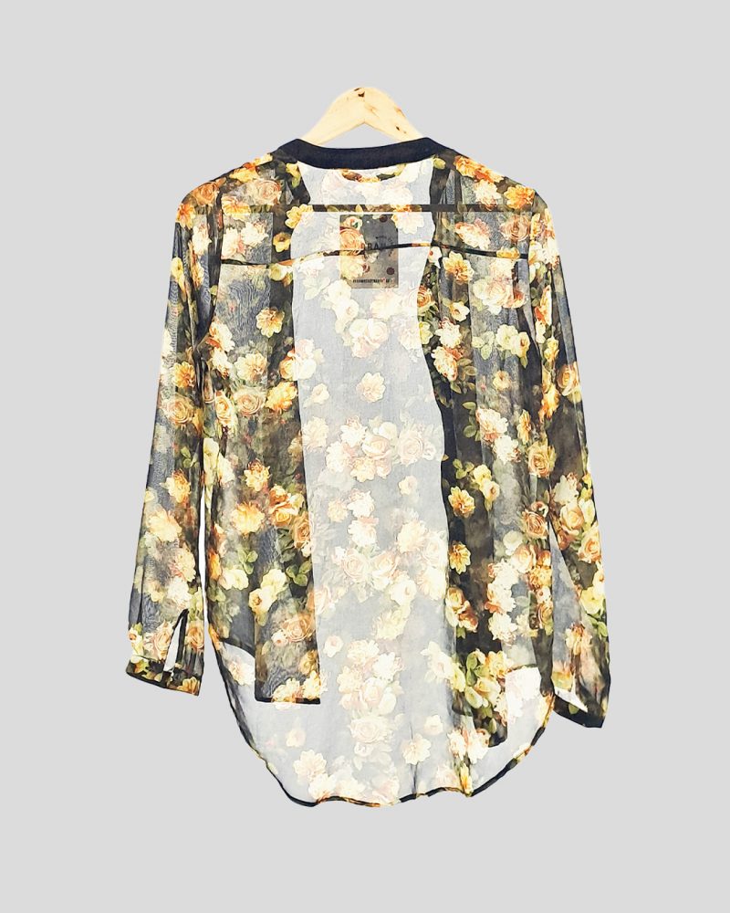 Camisa Manga Larga Liviana Mujer Zara de Mujer Talle S