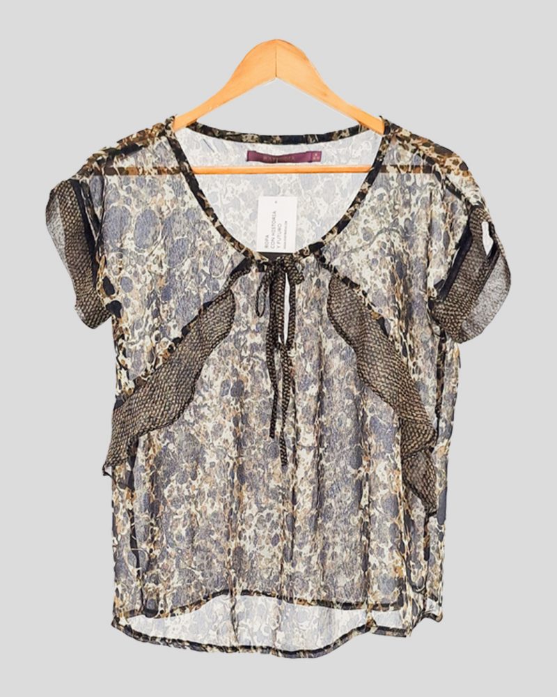 Blusa Manga Corta Rapsodia de Mujer Talle M