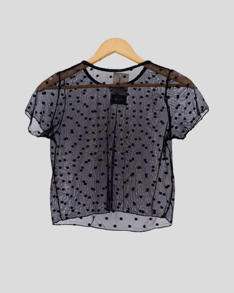 Blusa Manga Corta Marca Nacional de Mujer Talle S