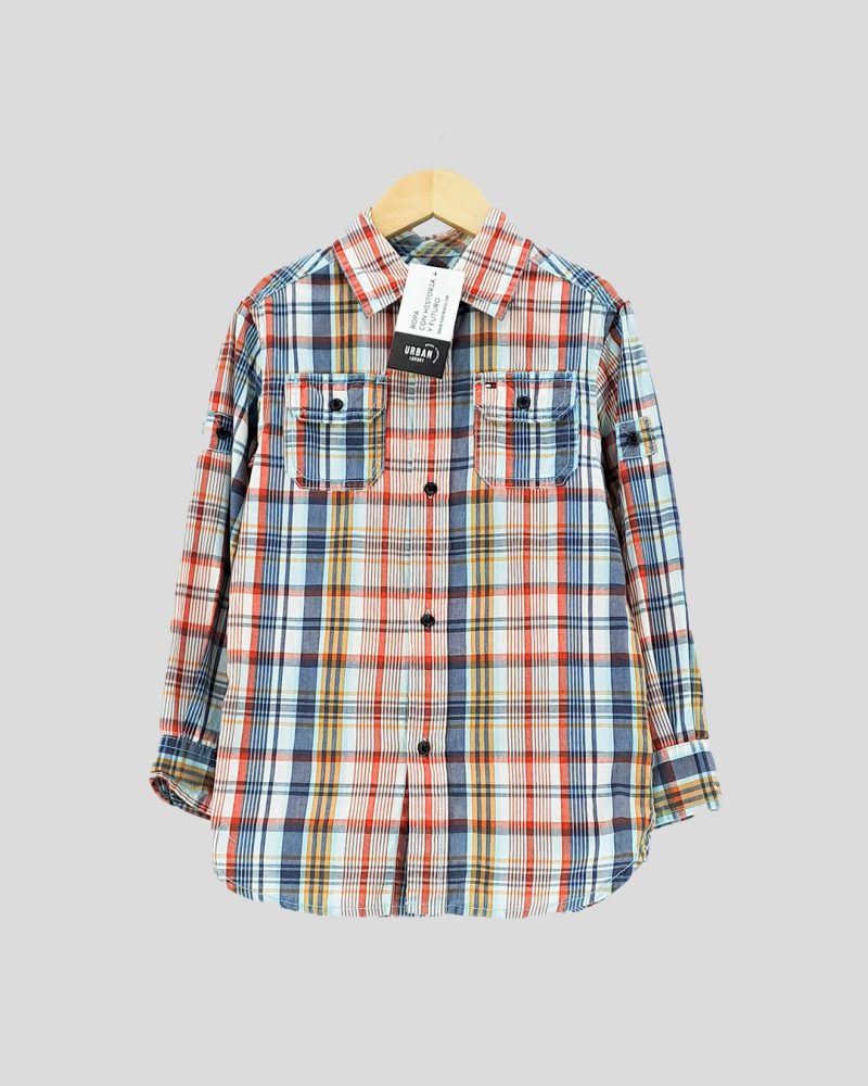 Camisa Manga Larga Chicos Tommy Hilfiger de Nene Talle 4