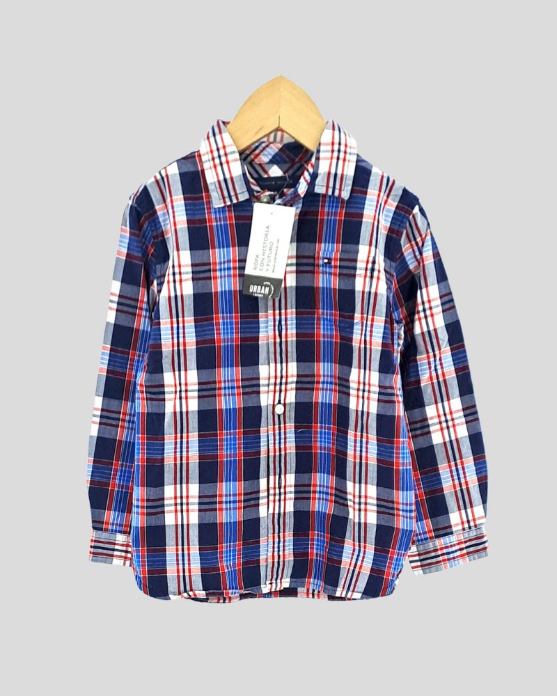 Camisa Manga Larga Niños Tommy Hilfiger de Nene Talle 4