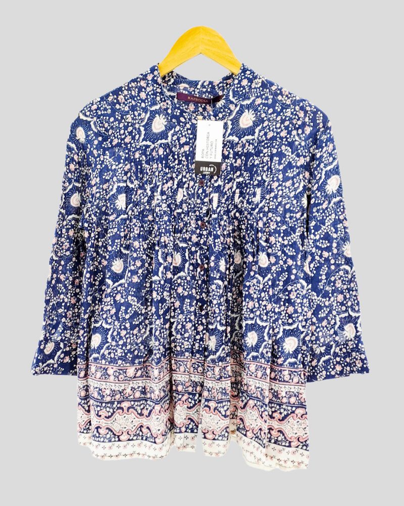 Camisa Manga Larga Liviana Mujer Rapsodia de Mujer Talle M