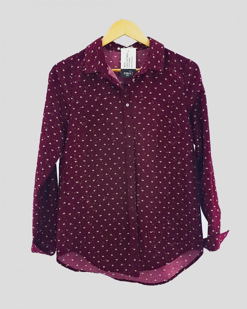 Camisa Manga Larga Liviana Mujer Blend de Mujer Talle S