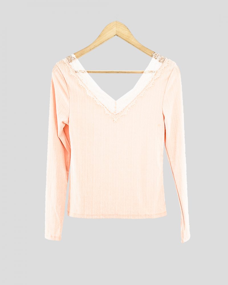 Blusa Manga Larga Liviana H&M de Mujer Talle M