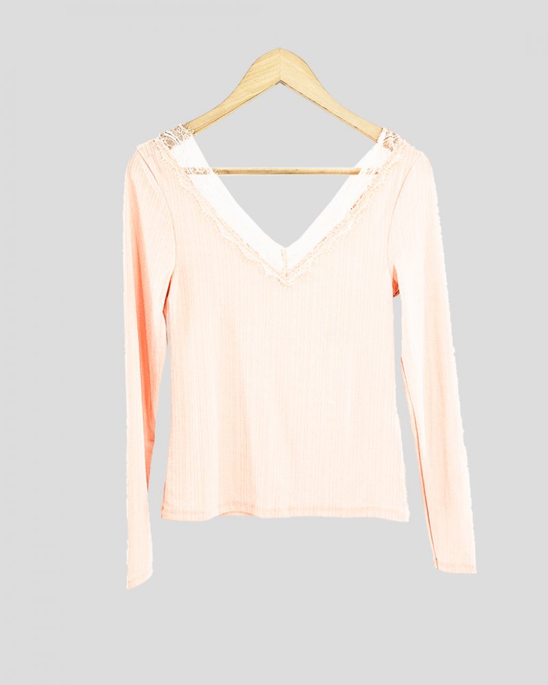 Blusa Manga Larga Liviana H&M de Mujer Talle M