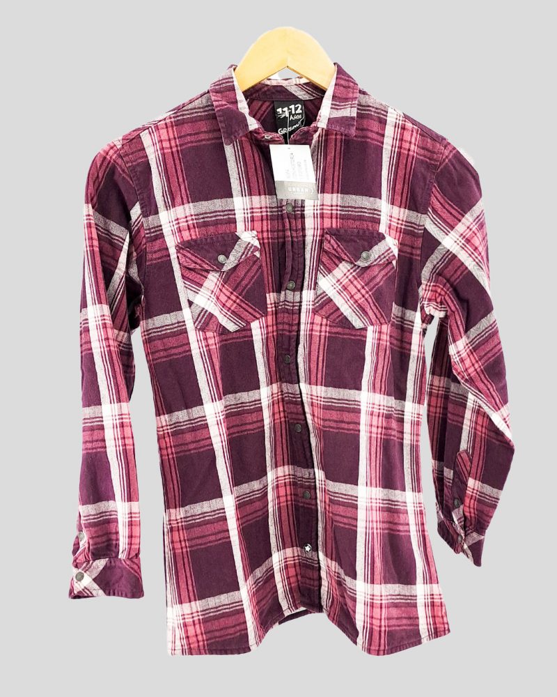 Camisa Manga Larga Chicos Grisino de Chico Talle 11