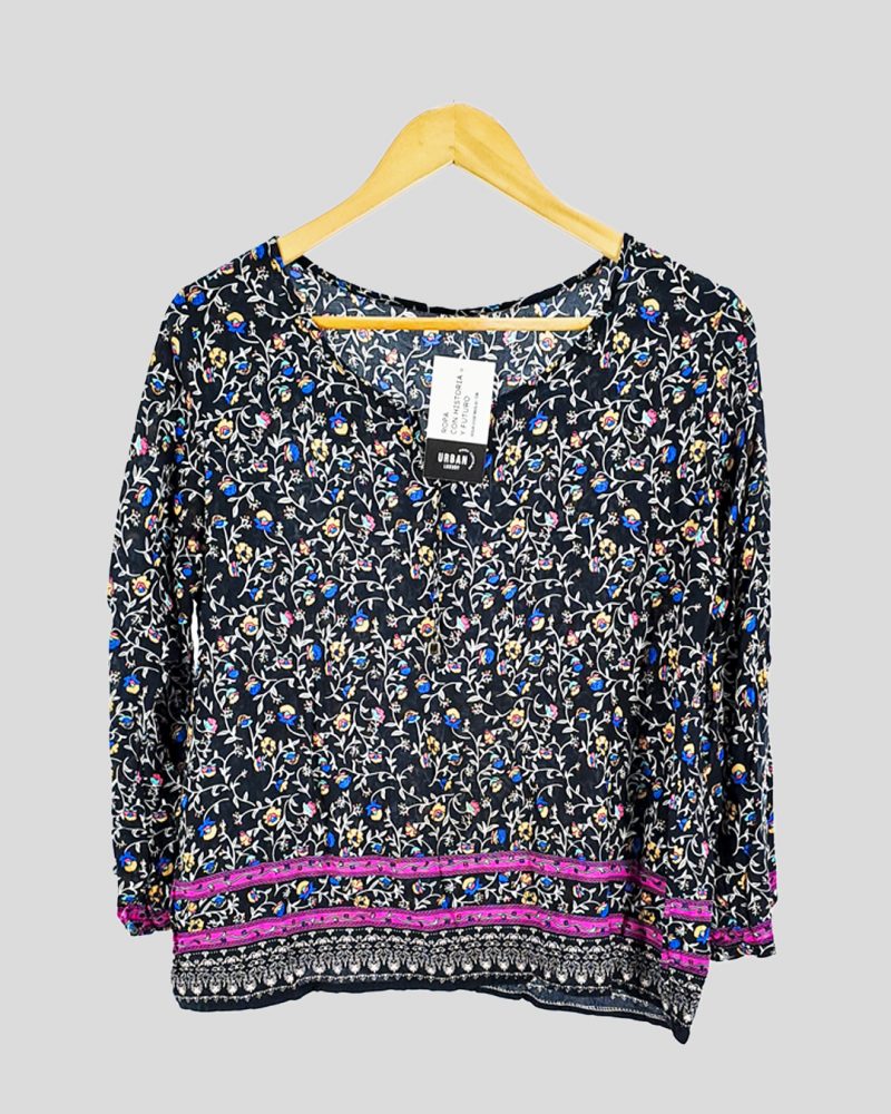 Blusa Manga Larga Liviana Marca Nacional de Mujer Talle XL