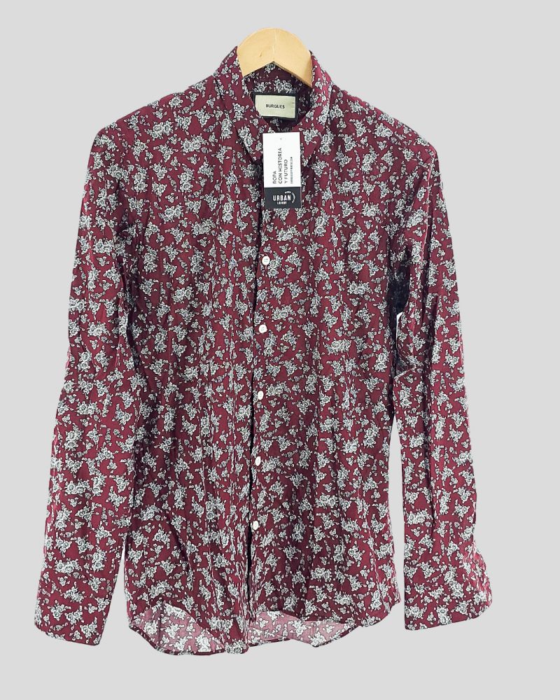 Camisa Manga Larga Hombre Burgues de Mujer Talle L