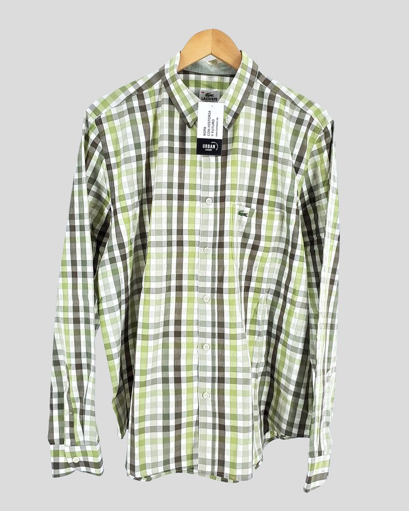 Camisa Manga Larga Hombre Lacoste de Hombre Talle 44