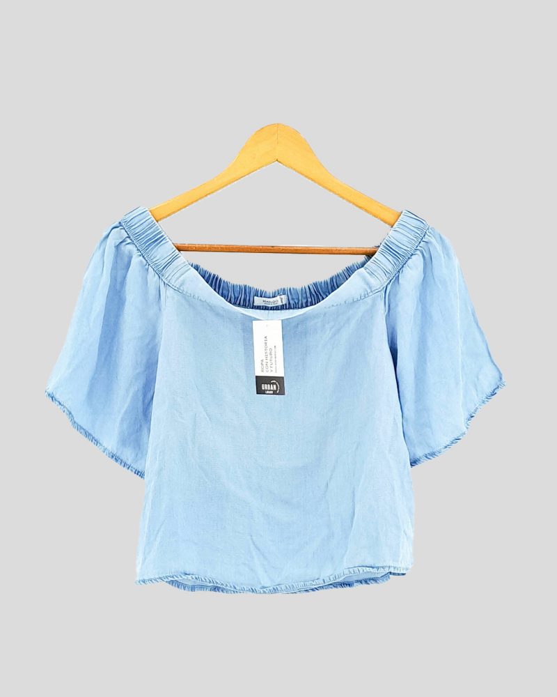 Blusa Manga Corta Mango de Mujer Talle M