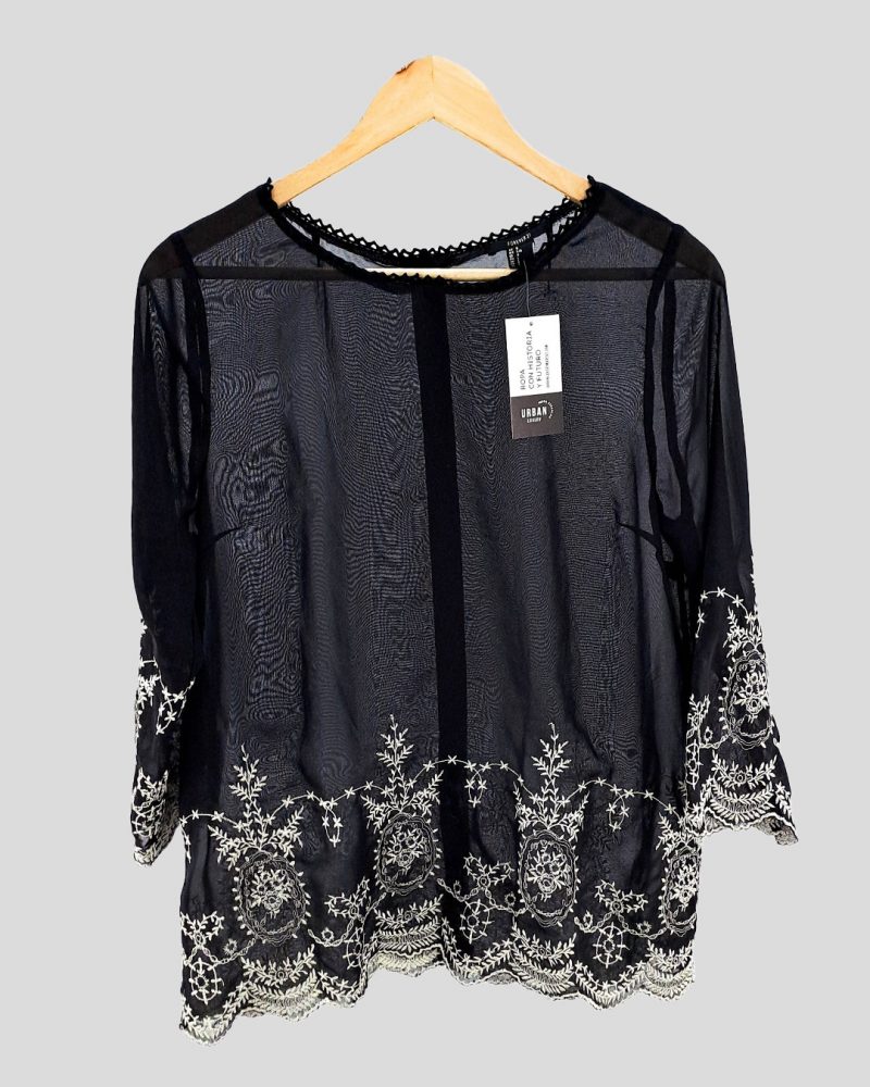 Blusa Manga Larga Liviana Forever 21 de Mujer Talle L