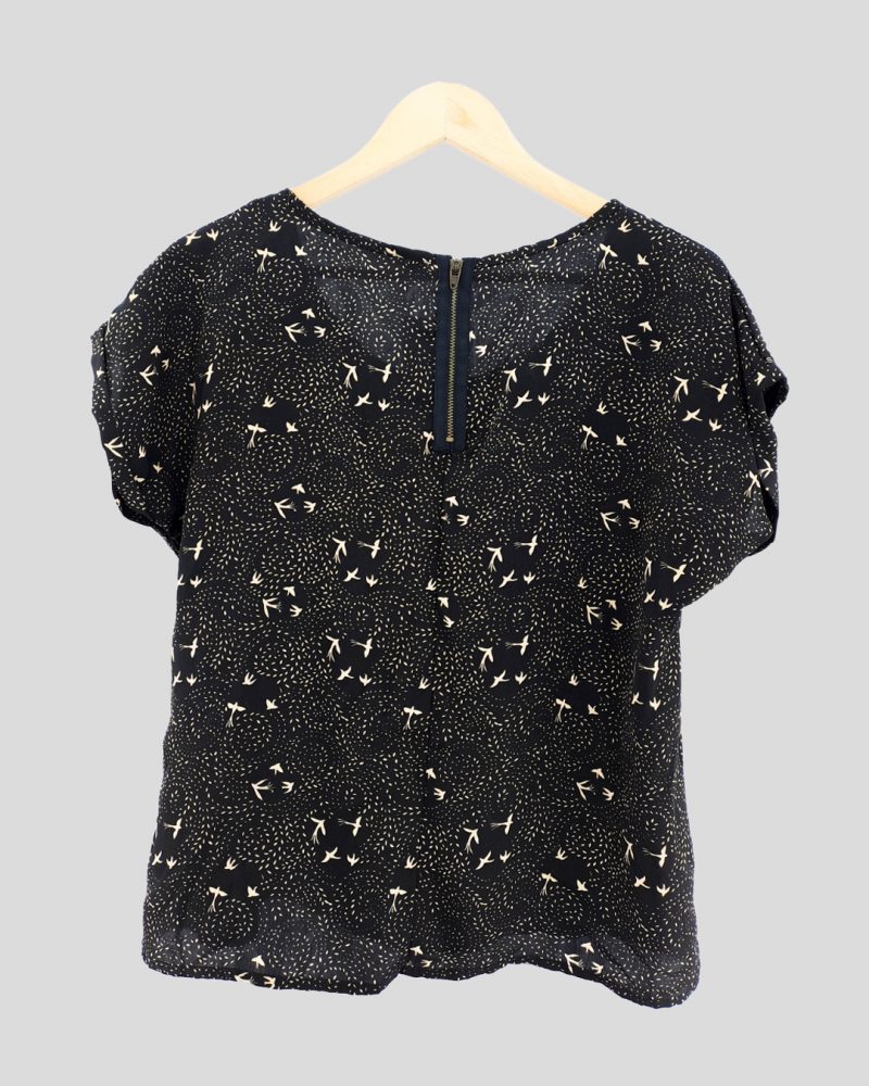 Blusa Manga Corta Inversa de Mujer Talle L