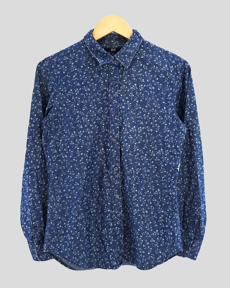 Camisa Manga Larga Liviana Mujer Uniqlo de Mujer Talle S