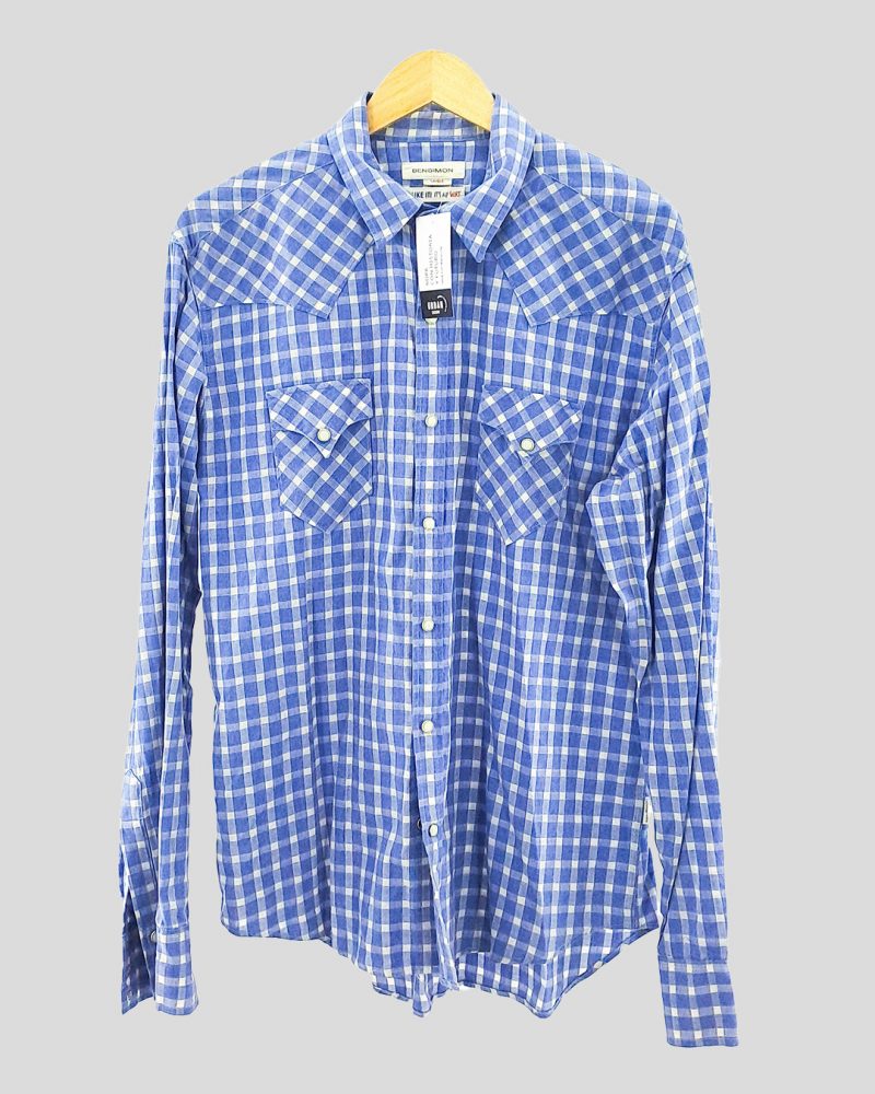 Camisa Manga Larga Hombre Bensimon de Hombre Talle L