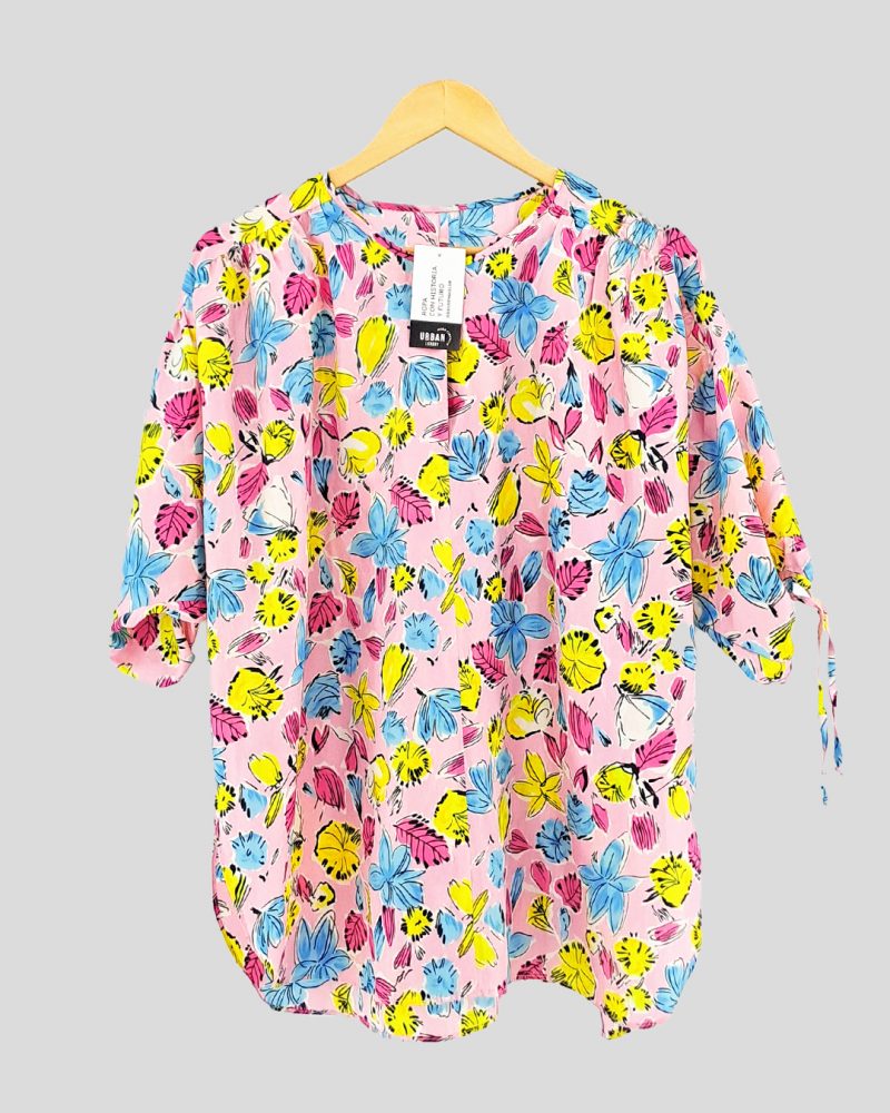 Blusa Manga Corta Marca Nacional de Mujer Talle XL