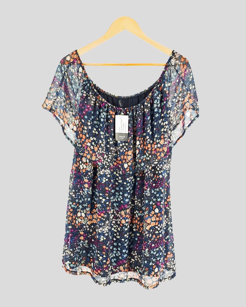 Blusa Manga Corta Marca Nacional de Mujer Talle L