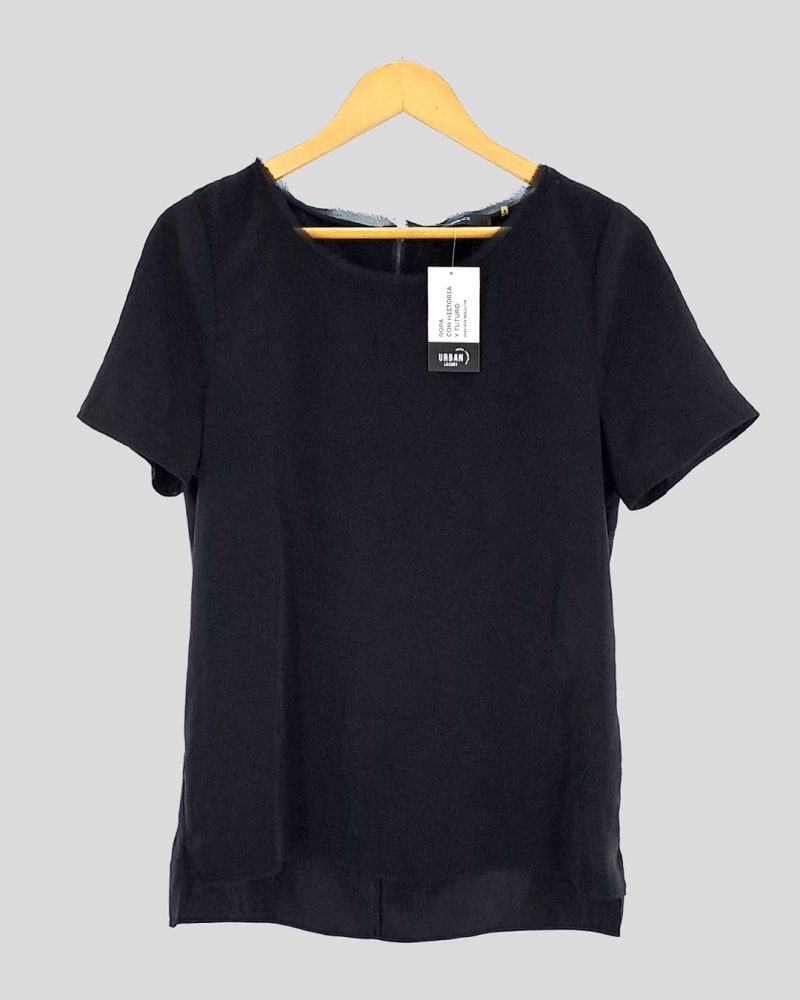 Blusa Manga Corta Tahari de Mujer Talle M