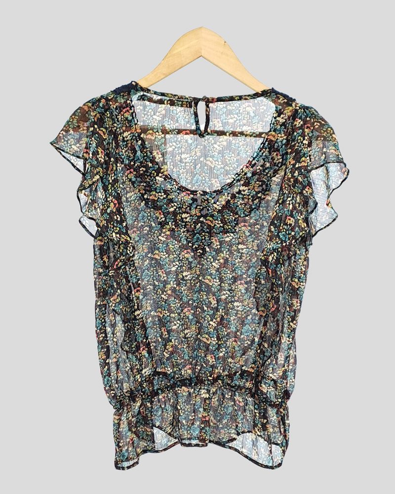 Blusa Manga Corta Rapsodia de Mujer Talle L