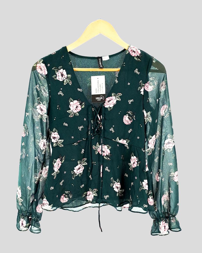 Blusa Manga Larga Liviana H&M de Mujer Talle 32