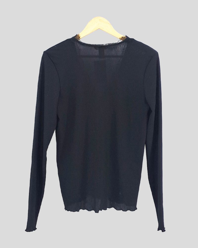 Blusa Manga Larga Liviana H&M de Mujer Talle L