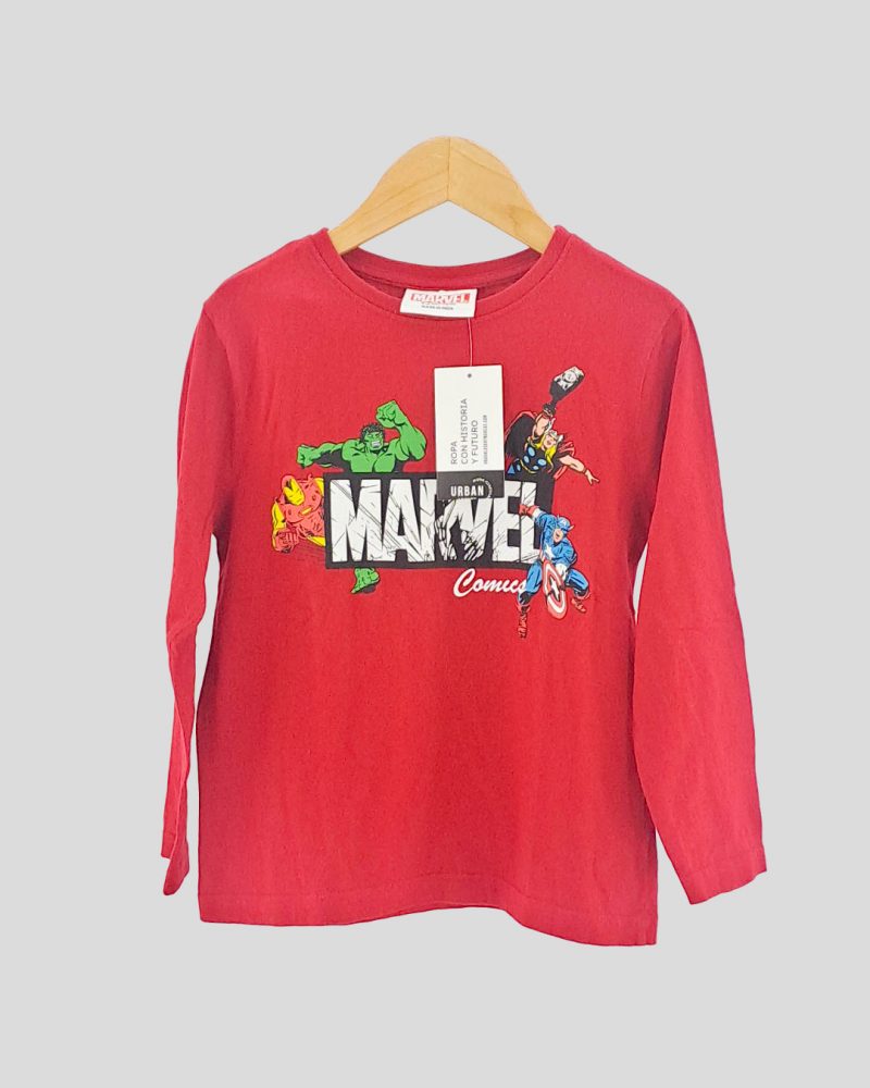 Remera Manga Larga Marvel de Nene Talle 5