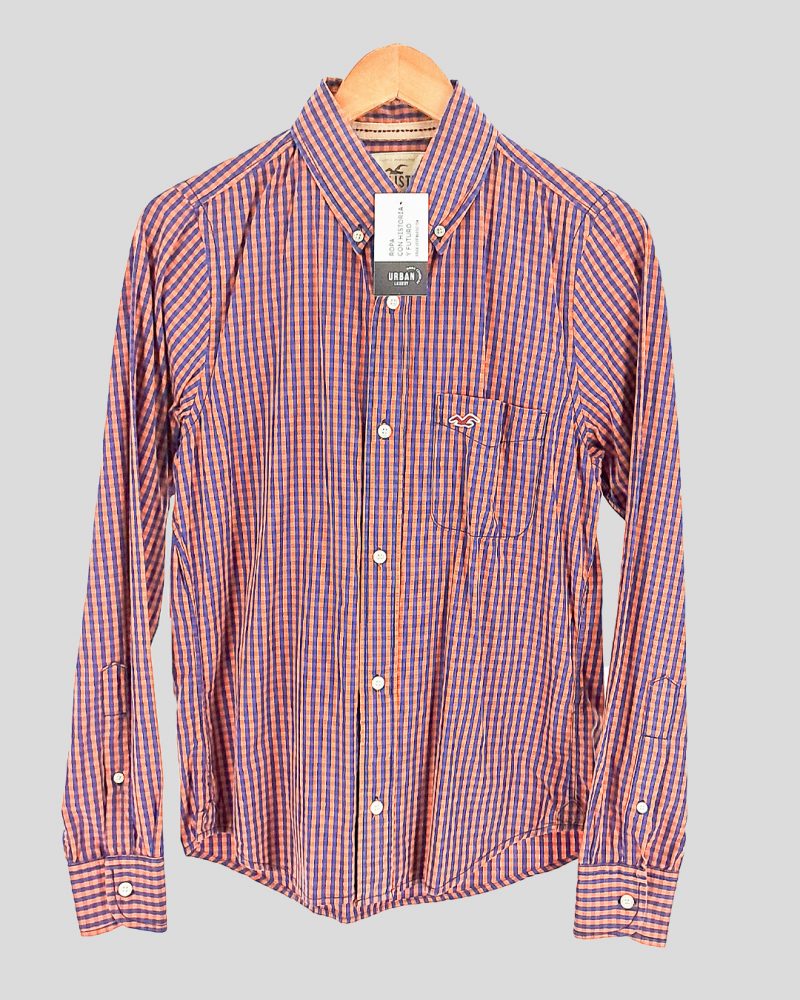 Camisa Manga Larga Hombre Hollister de Hombre Talle S