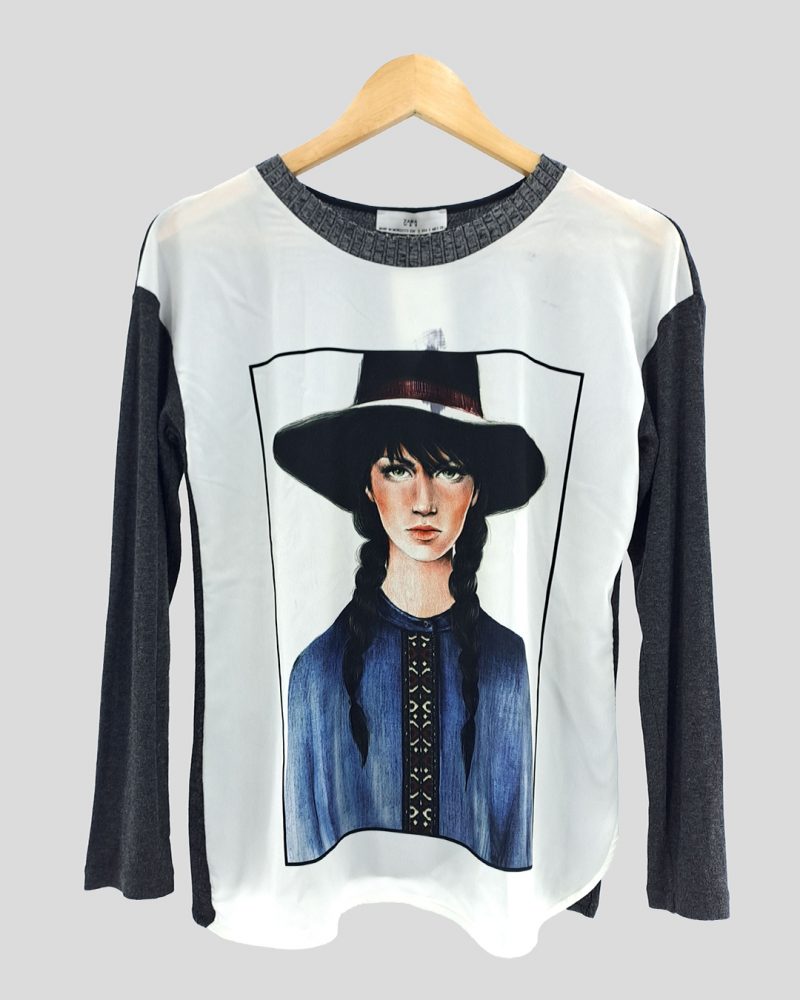 Remera Manga Larga Zara de Mujer Talle S