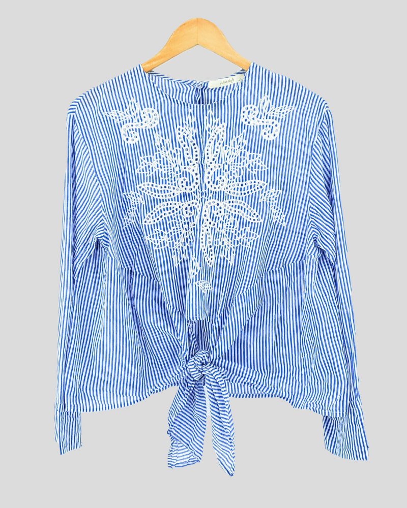 Blusa Manga Larga Liviana India Style de Mujer Talle 38