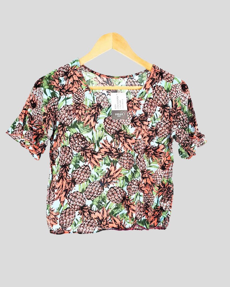 Blusa Manga Corta Marca Nacional de Mujer Talle S