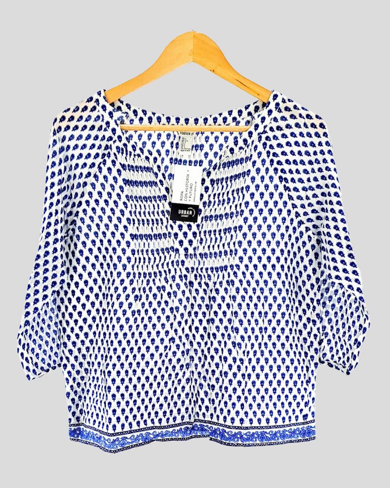 Blusa Manga Larga Liviana Forever 21 de Mujer Talle M