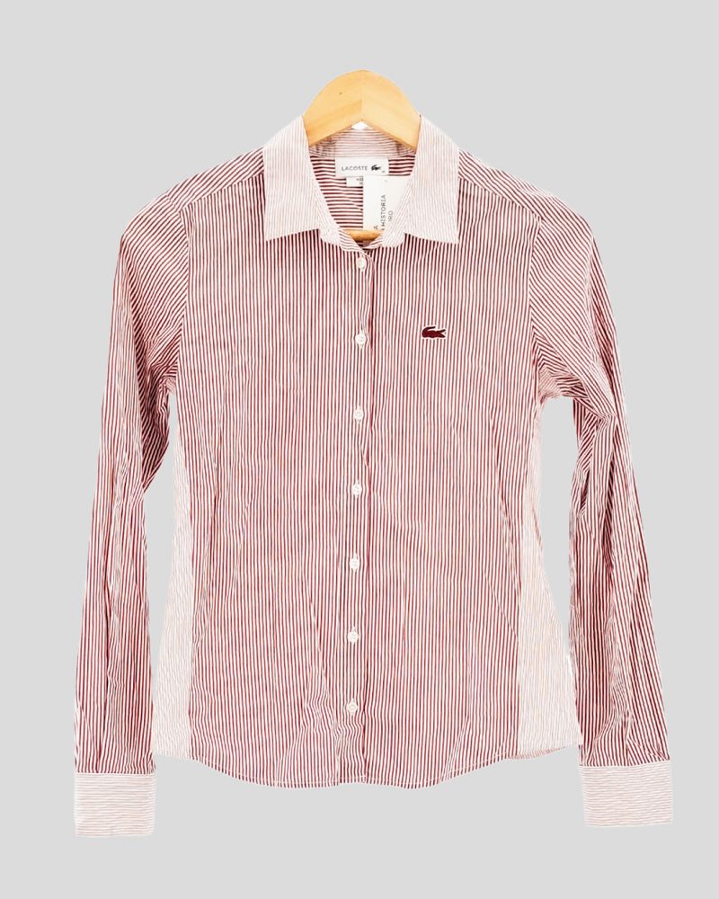 Camisa Manga Larga Liviana Mujer Lacoste de Mujer Talle 36