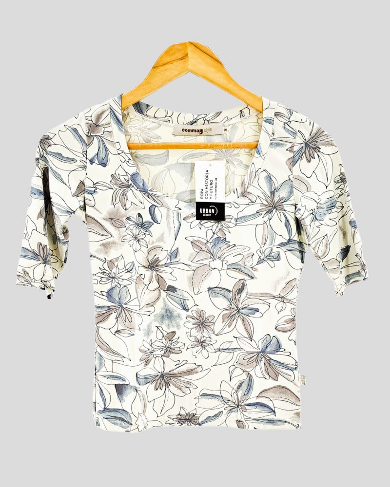 Blusa Manga Corta Comma de Mujer Talle S