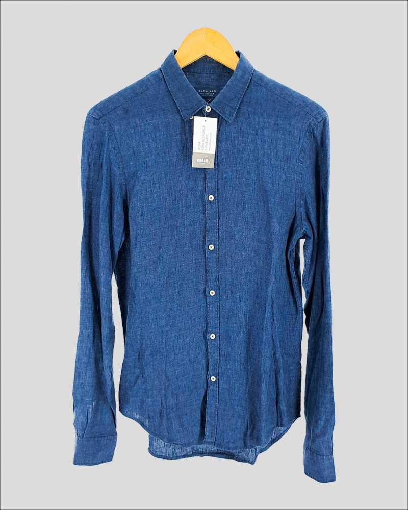 Camisa Manga Larga Hombre Zara de Hombre Talle S