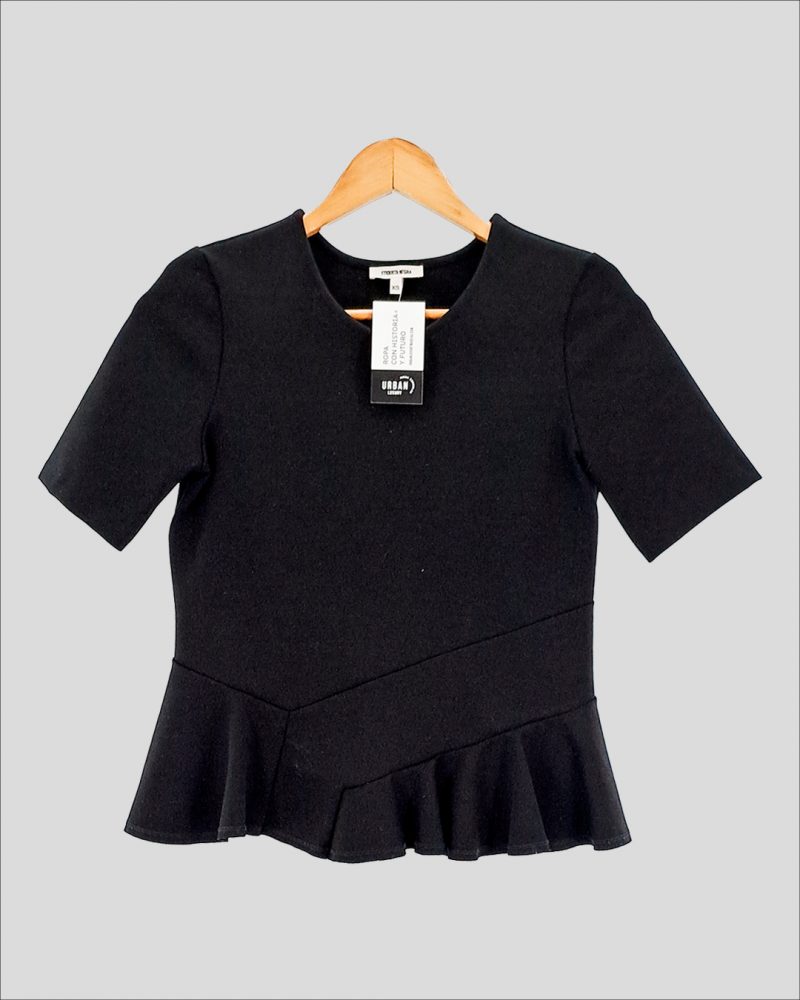 Blusa Manga Corta Etiqueta Negra de Mujer Talle XS