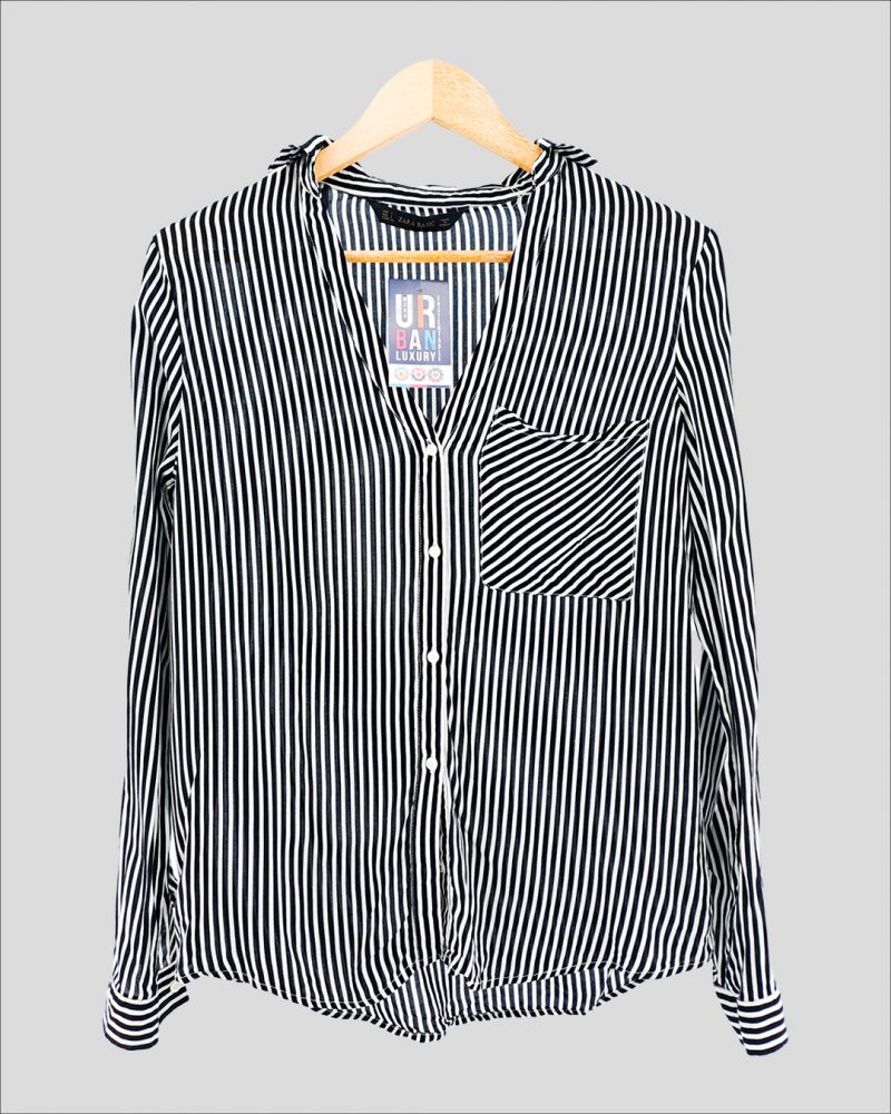 Camisa Manga Larga Liviana Mujer Zara de Mujer Talle S