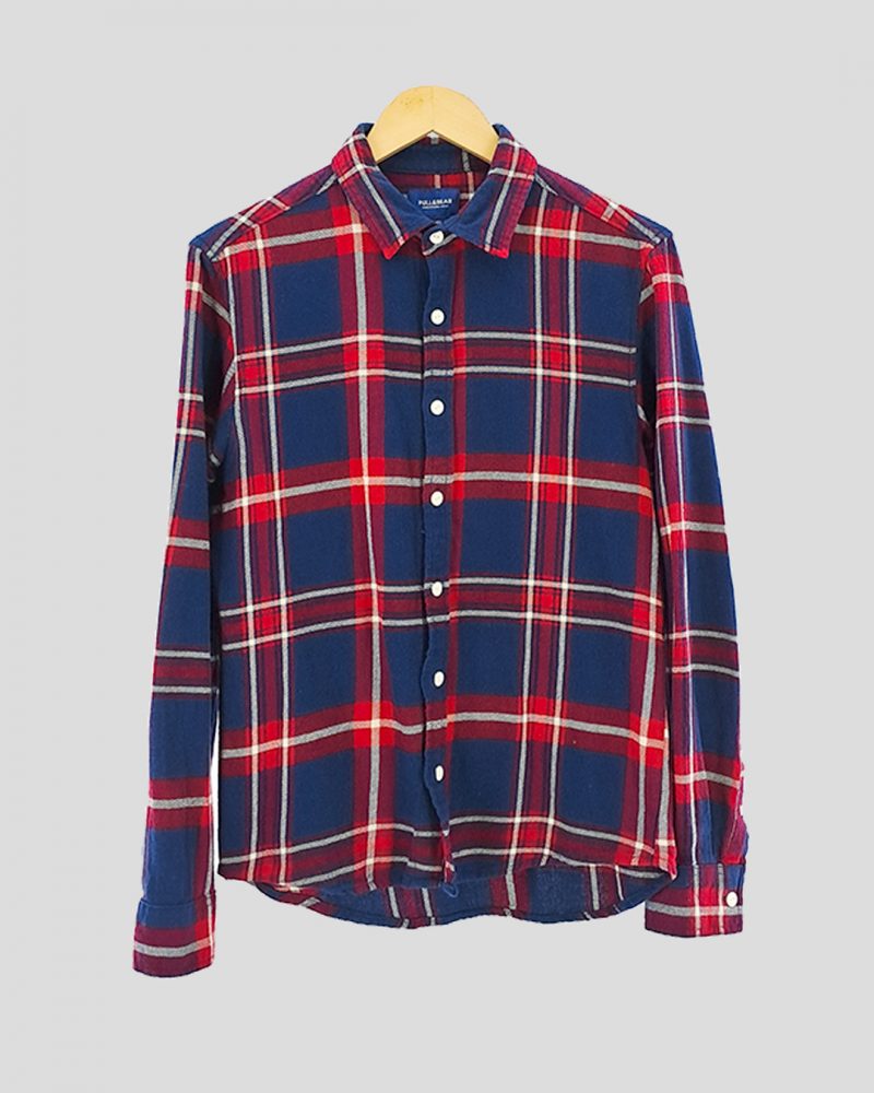 Camisa Manga Larga Hombre Pull & Bear de Hombre Talle S