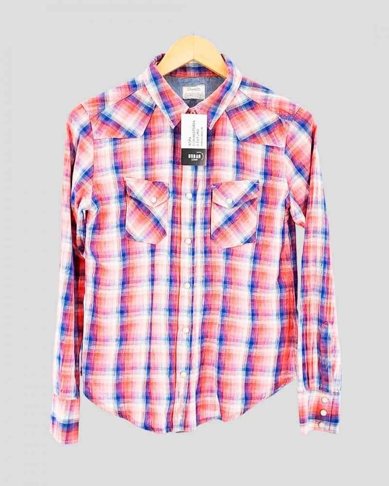 Camisa Manga Larga Liviana Mujer Wrangler de Mujer Talle M