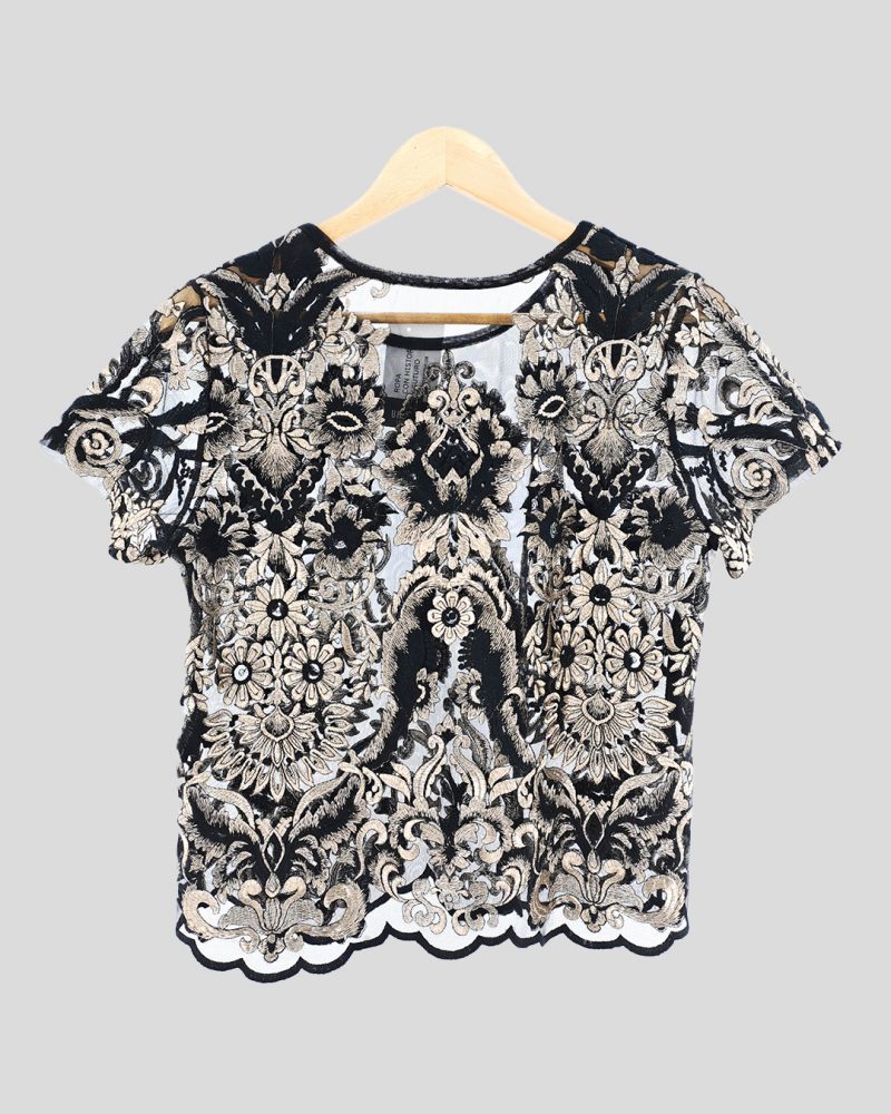 Blusa Manga Corta Marca Nacional de Mujer Talle S