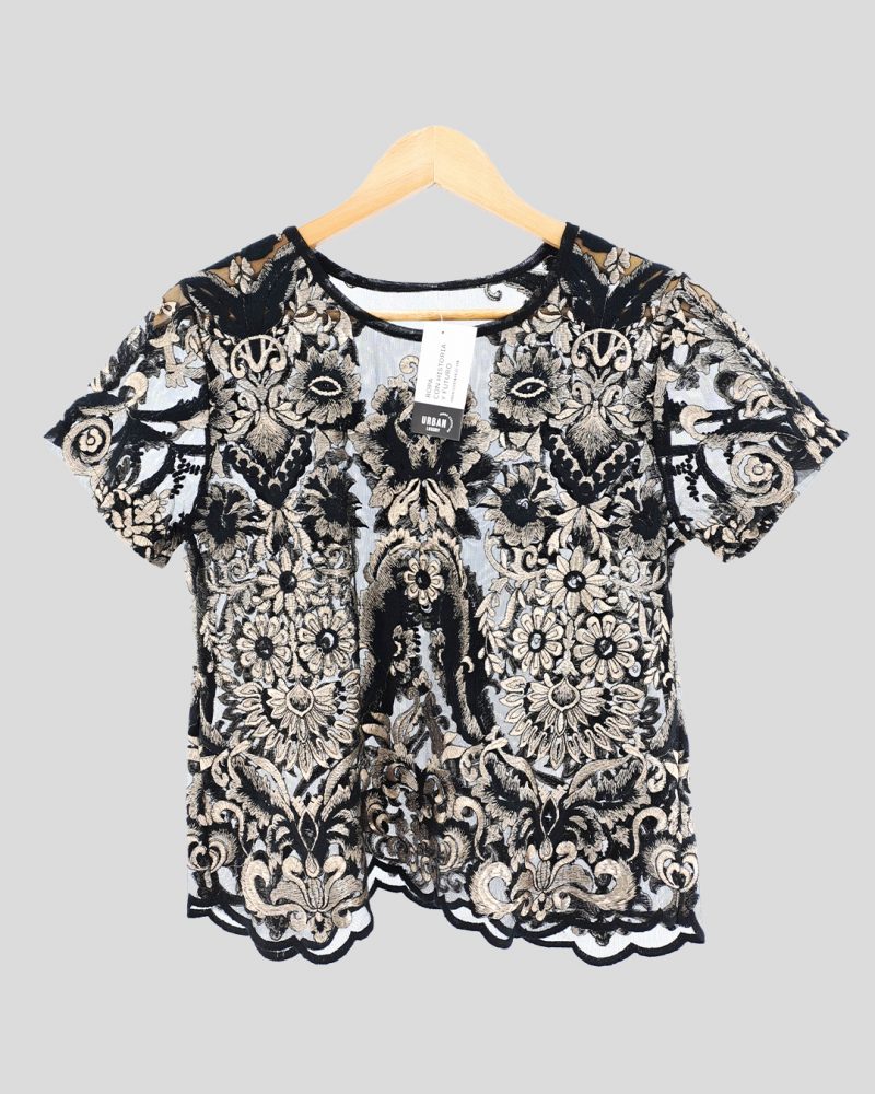 Blusa Manga Corta Marca Nacional de Mujer Talle S