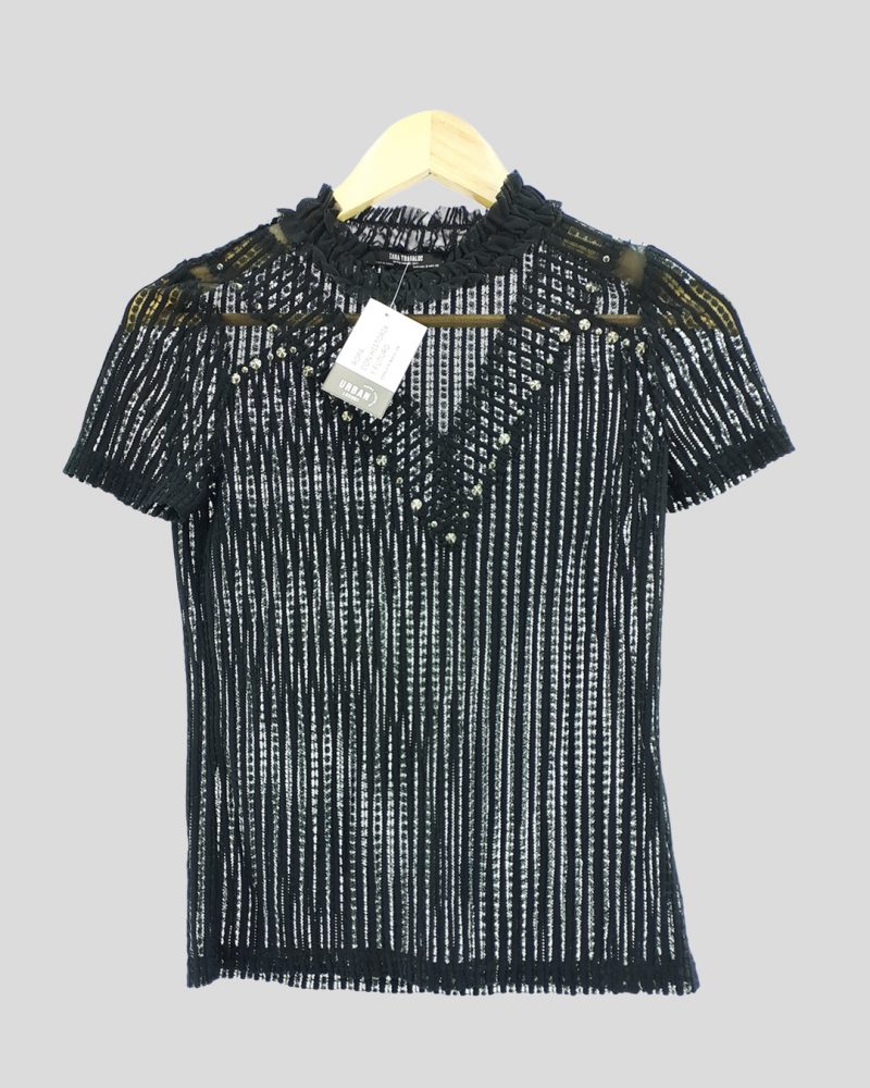 Blusa Manga Corta Trafaluc de Mujer Talle S